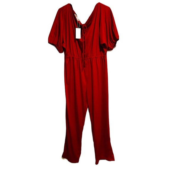 NWT Koh Koh Women’s Elegant Red Jumpsuit Sz. XL - Picture 3 of 13
